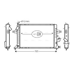 Radiator - Engine Cooling - AVA OLA2294