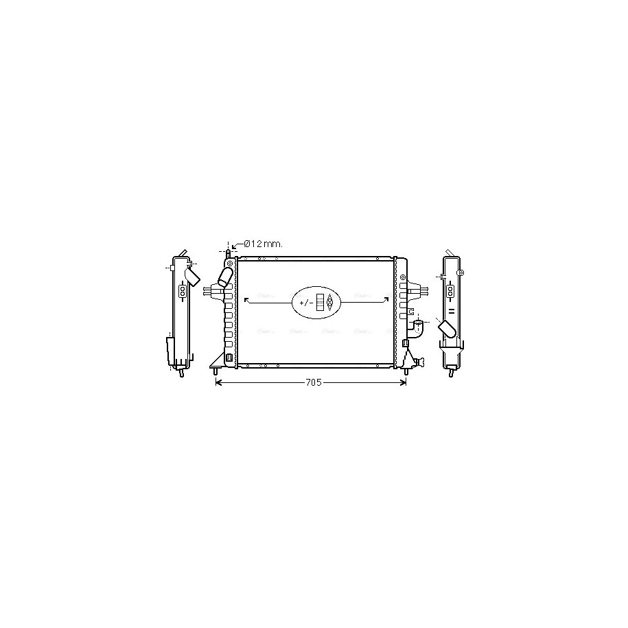 Radiator - Engine Cooling - AVA OLA2294