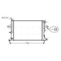 Radiator - Engine Cooling - AVA OLA2296
