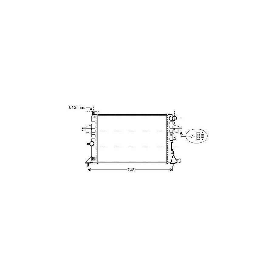Radiator - Engine Cooling - AVA OLA2296