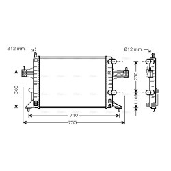 Radiator - Engine Cooling - AVA OLA2303