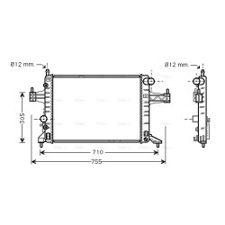 Radiator - Engine Cooling - AVA OLA2304