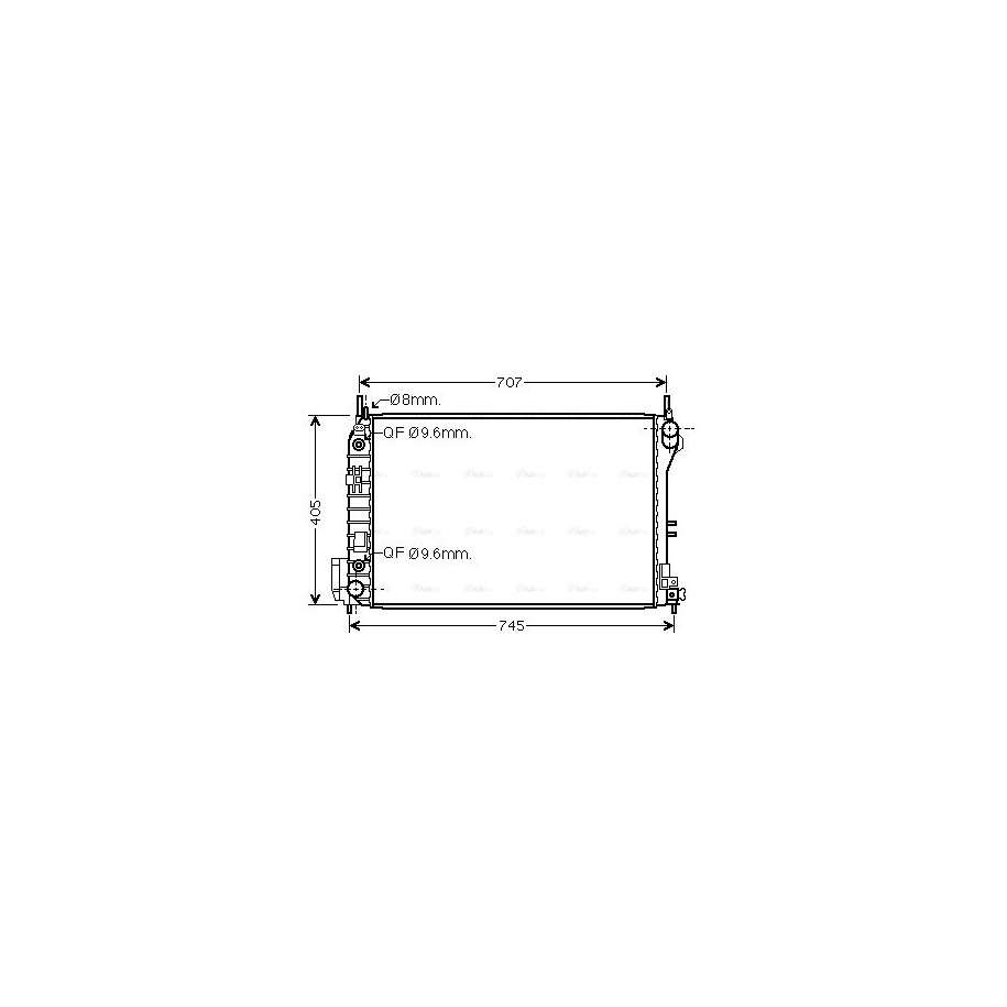 Radiator - Engine Cooling - AVA OLA2341