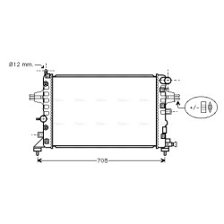 Radiator - Engine Cooling - AVA OLA2362