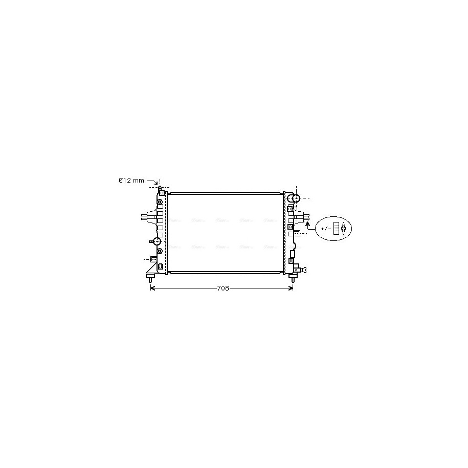 Radiator - Engine Cooling - AVA OLA2362