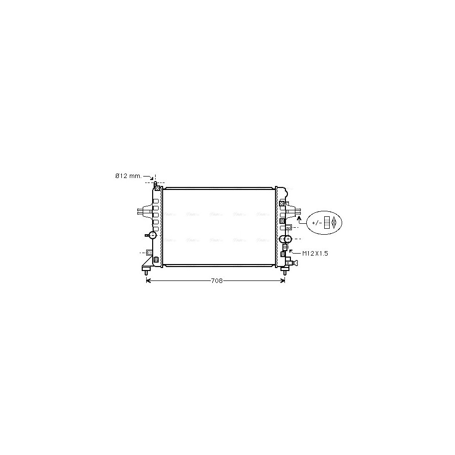 Radiator - Engine Cooling - AVA OLA2363