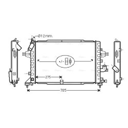 Radiator - Engine Cooling - AVA OLA2383