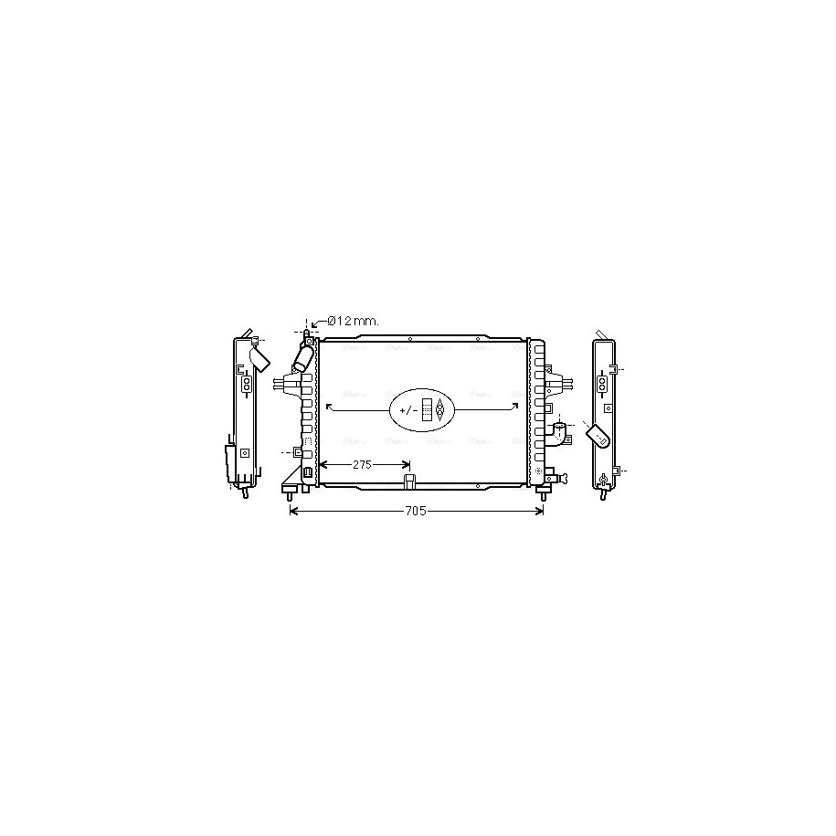 Radiator - Engine Cooling - AVA OLA2383