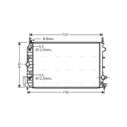 Radiator - Engine Cooling - AVA OLA2388
