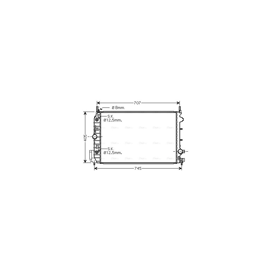 Radiator - Engine Cooling - AVA OLA2388
