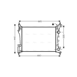 Radiator - Engine Cooling - AVA OLA2408