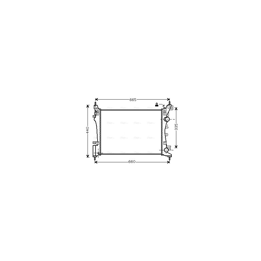 Radiator - Engine Cooling - AVA OLA2408