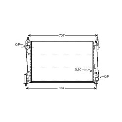Radiator - Engine Cooling - AVA OLA2423