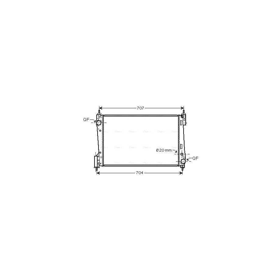 Radiator - Engine Cooling - AVA OLA2423