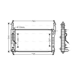 Radiator - Engine Cooling - AVA OLA2424