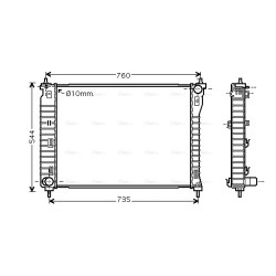Radiator - Engine Cooling - AVA OLA2435