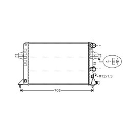 Radiator - Engine Cooling - AVA OLA2444