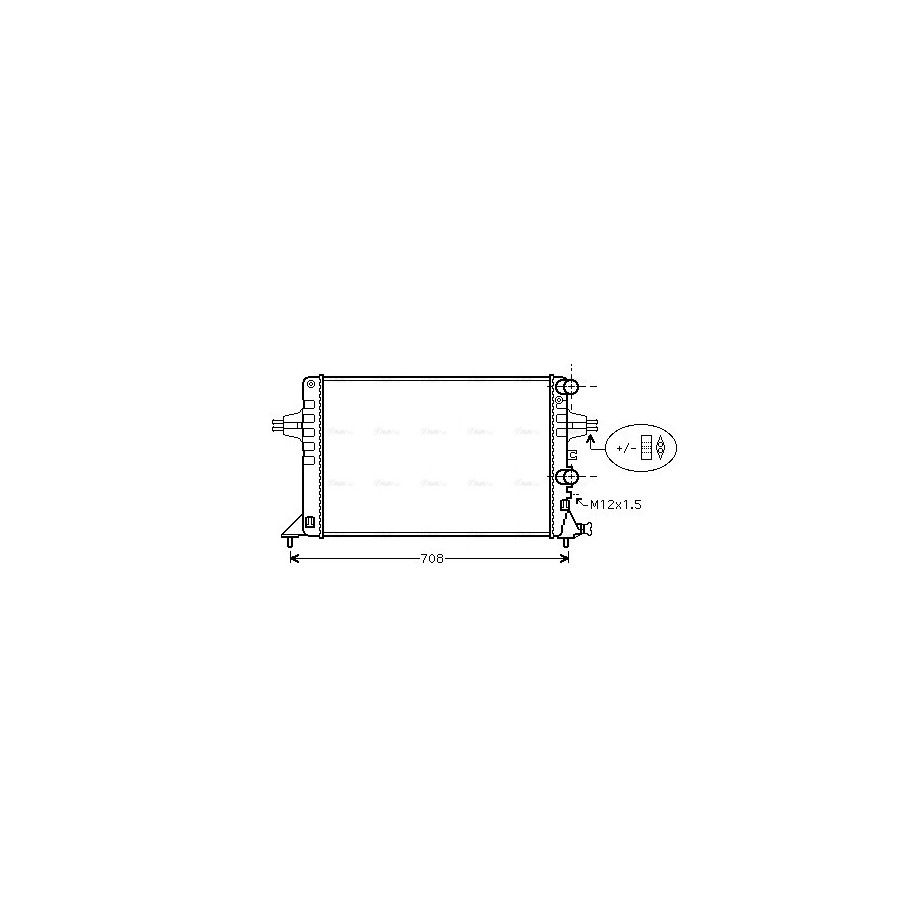 Radiator - Engine Cooling - AVA OLA2444