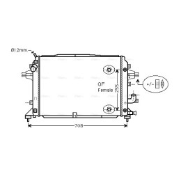 Radiator - Engine Cooling - AVA OLA2460