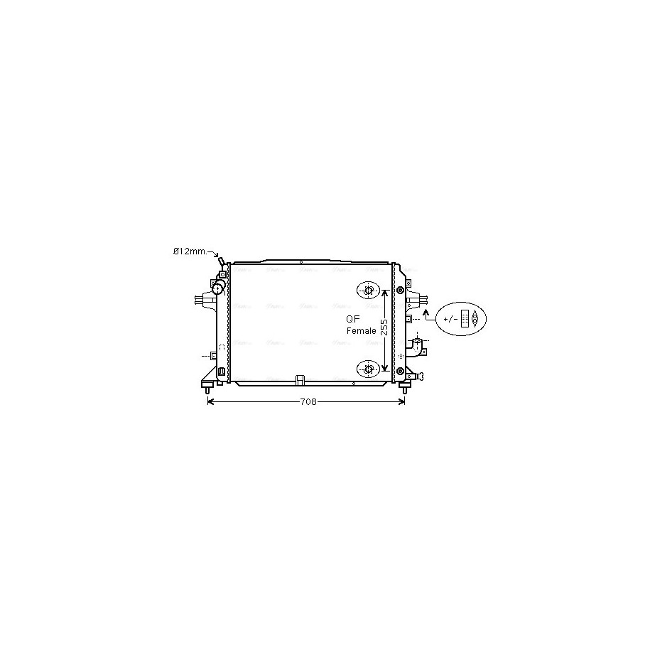 Radiator - Engine Cooling - AVA OLA2460