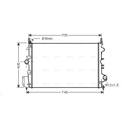 Radiator - Engine Cooling - AVA OLA2462