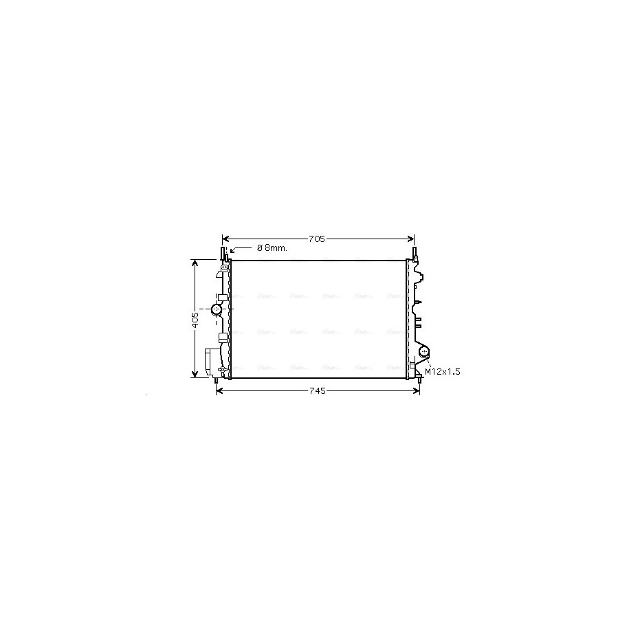 Radiator - Engine Cooling - AVA OLA2462