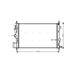 Radiator - Engine Cooling - AVA OLA2474