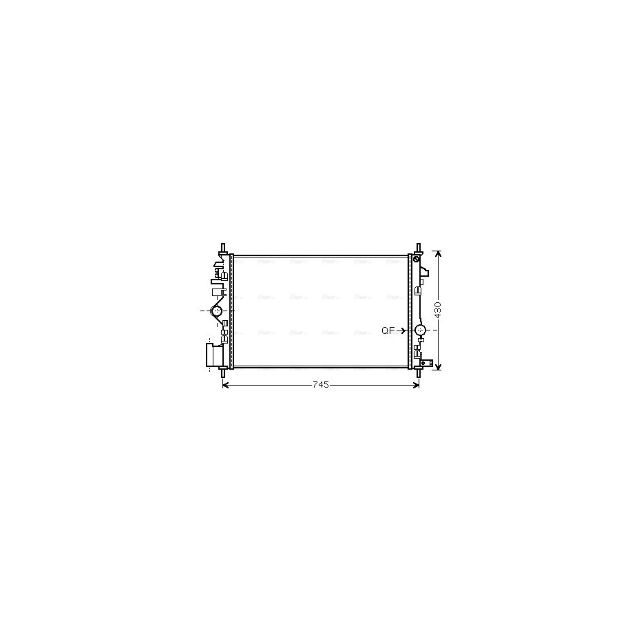 Radiator - Engine Cooling - AVA OLA2474
