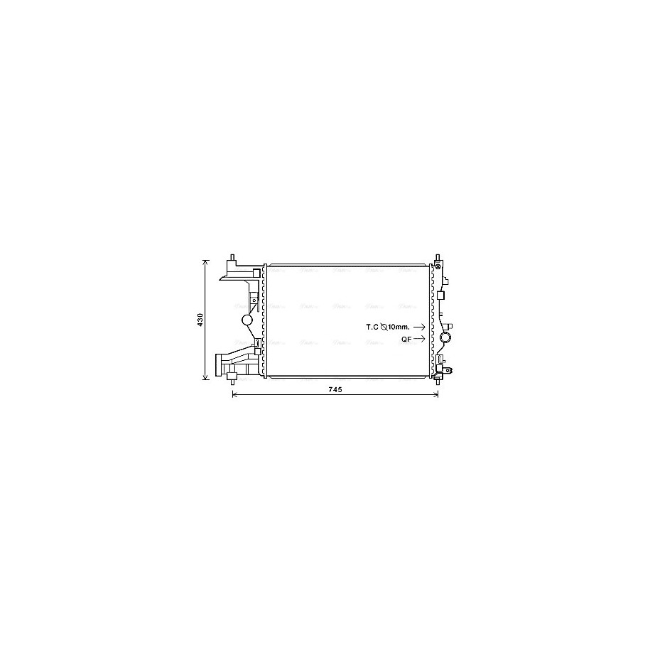 Radiator - Engine Cooling - AVA OLA2484