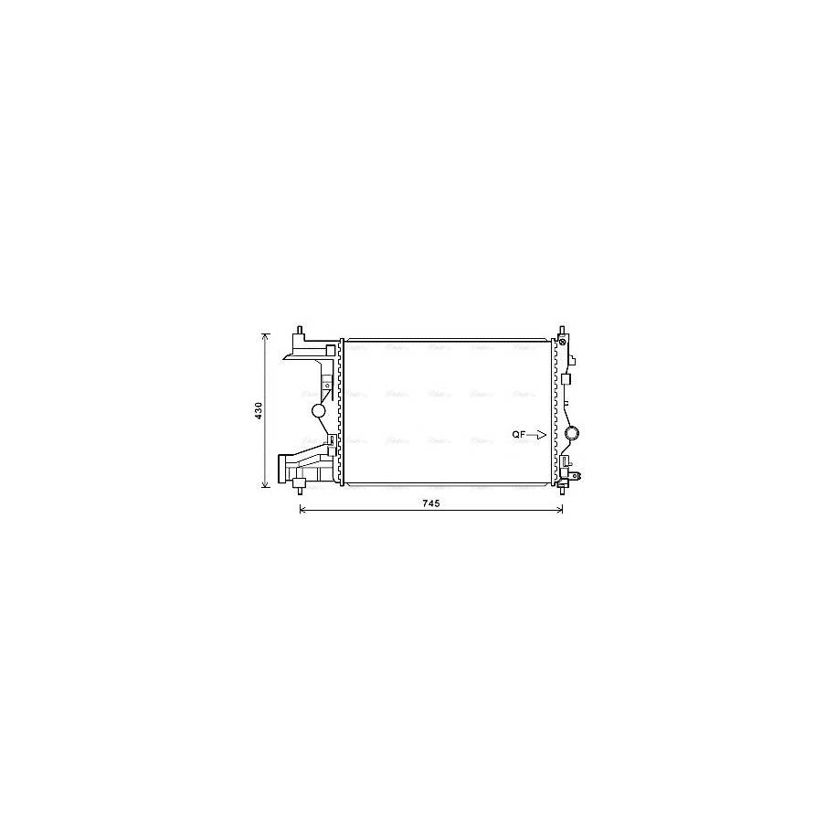 Radiator - Engine Cooling - AVA OLA2487