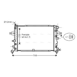 Radiator - Engine Cooling - AVA OLA2625