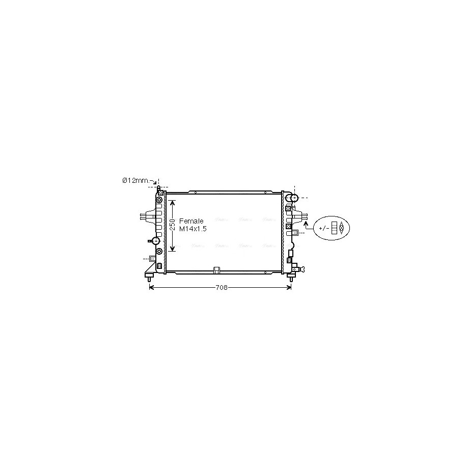 Radiator - Engine Cooling - AVA OLA2625