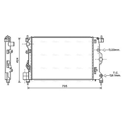 Radiator - Engine Cooling - AVA OLA2666