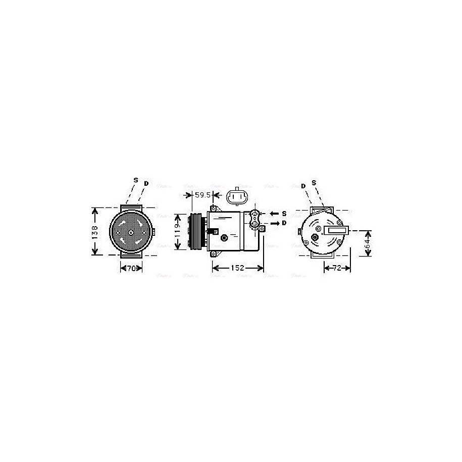 AC Compressor - AVA OLAK279