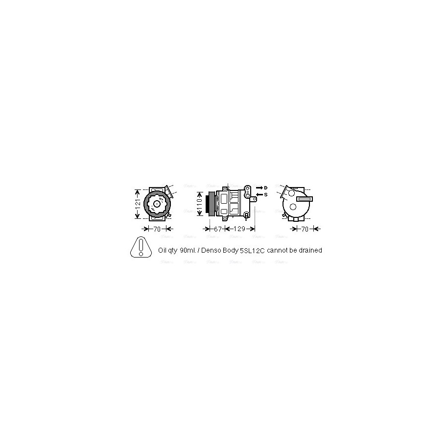 AC Compressor - AVA OLAK558