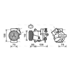 AC Compressor - AVA OLAK607
