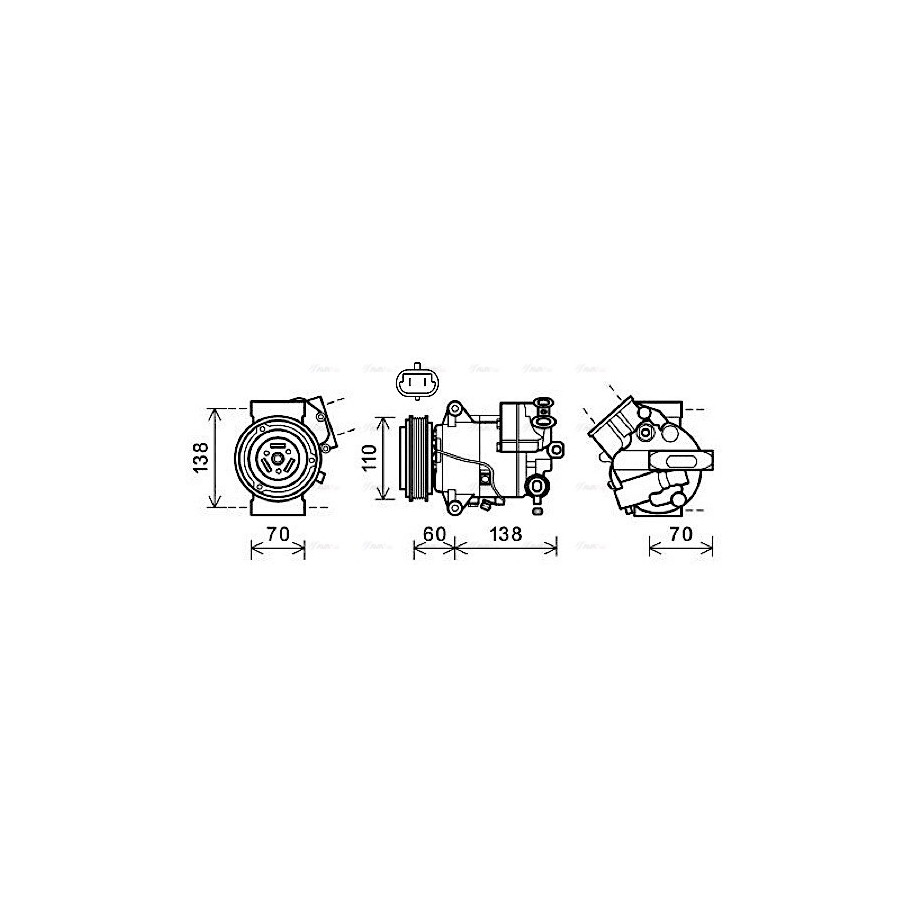 AC Compressor - AVA OLAK607