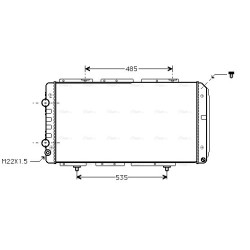 Radiator - Engine Cooling - AVA PE2150