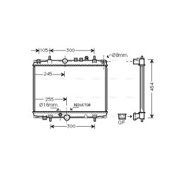 Radiator - Engine Cooling - AVA PE2235