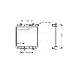 Radiator - Engine Cooling - AVA PE2243