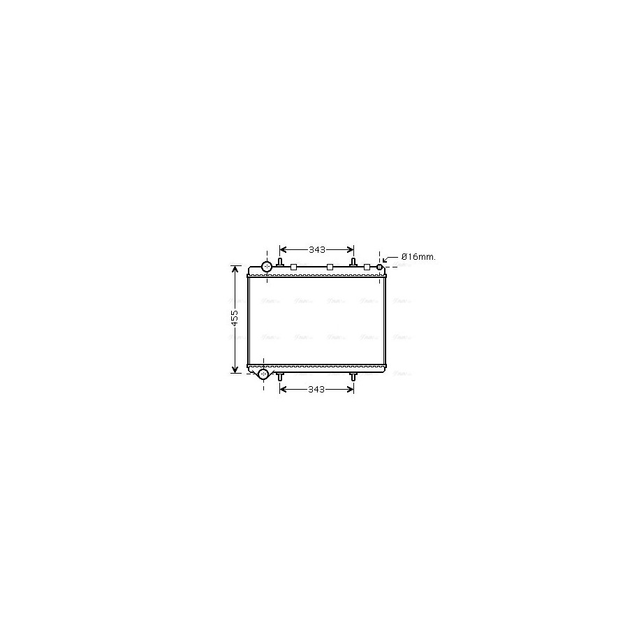 Radiator - Engine Cooling - AVA PE2259