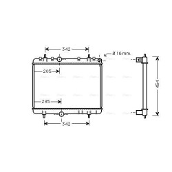 Radiator - Engine Cooling - AVA PE2267