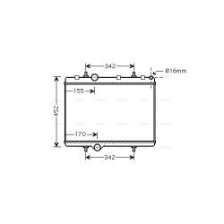 Radiator - Engine Cooling - AVA PE2281