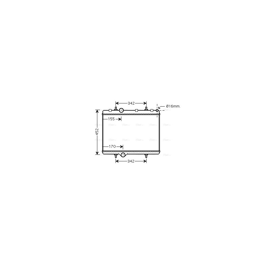 Radiator - Engine Cooling - AVA PE2281