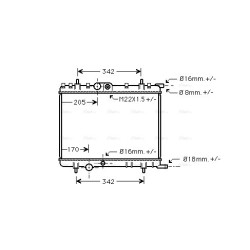 Radiator - Engine Cooling - AVA PE2300