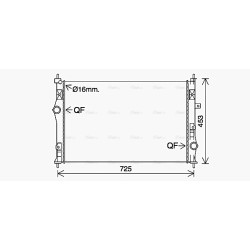 Radiator - Engine Cooling - AVA PE2412