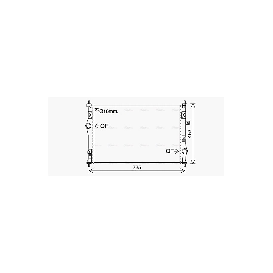 Radiator - Engine Cooling - AVA PE2412