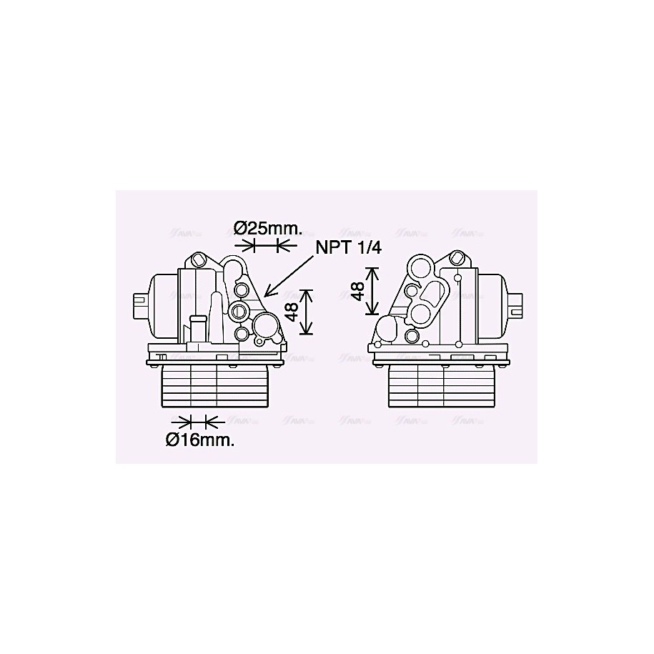 Engine Oil Cooler - AVA PE3400H