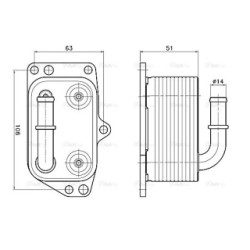 Engine Oil Cooler - AVA PE3433