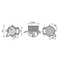 Heater Blower Motor - AVA PE8390